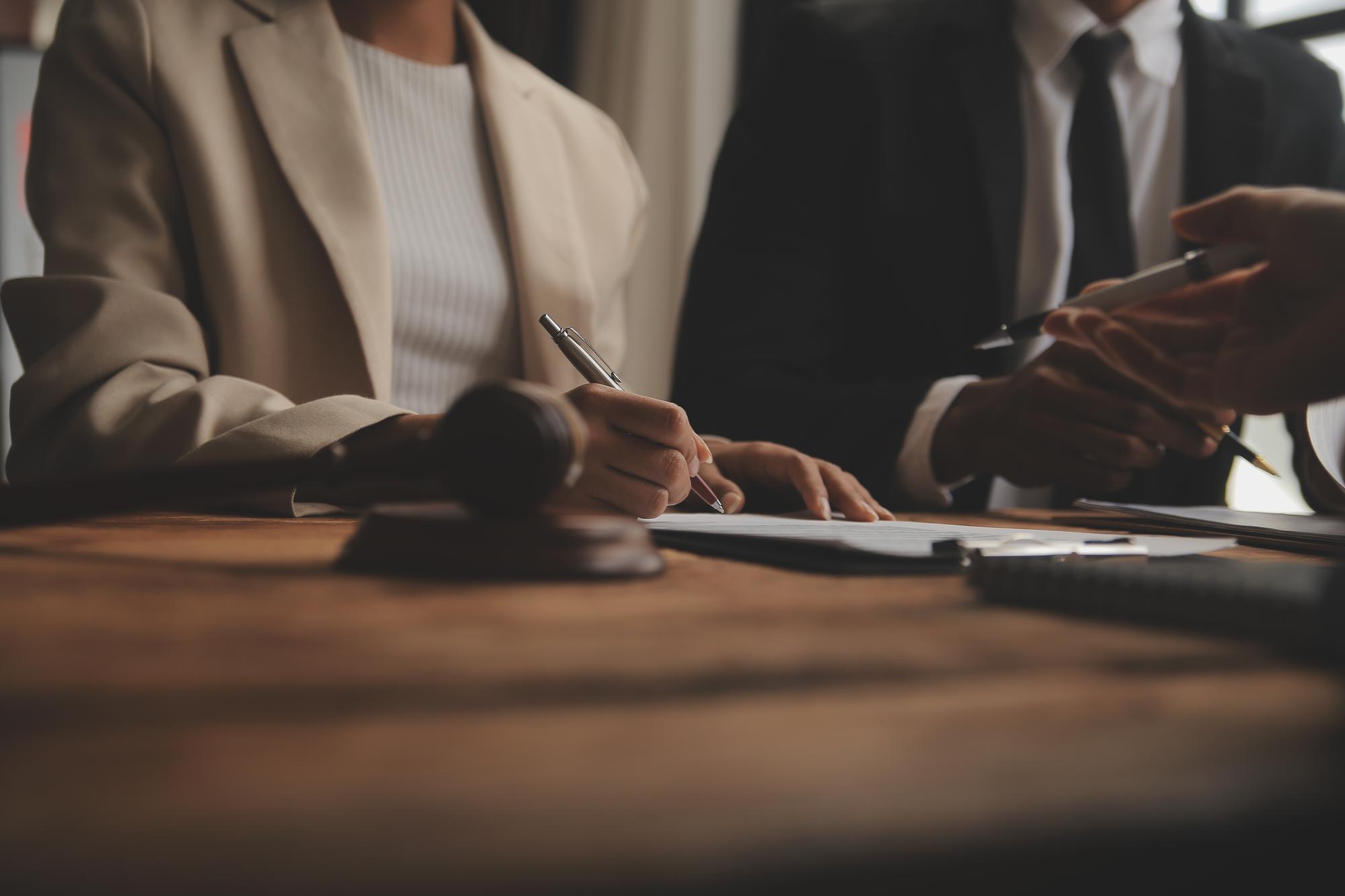Attorney representing client interests in court proceedings and administrative regulatory matters